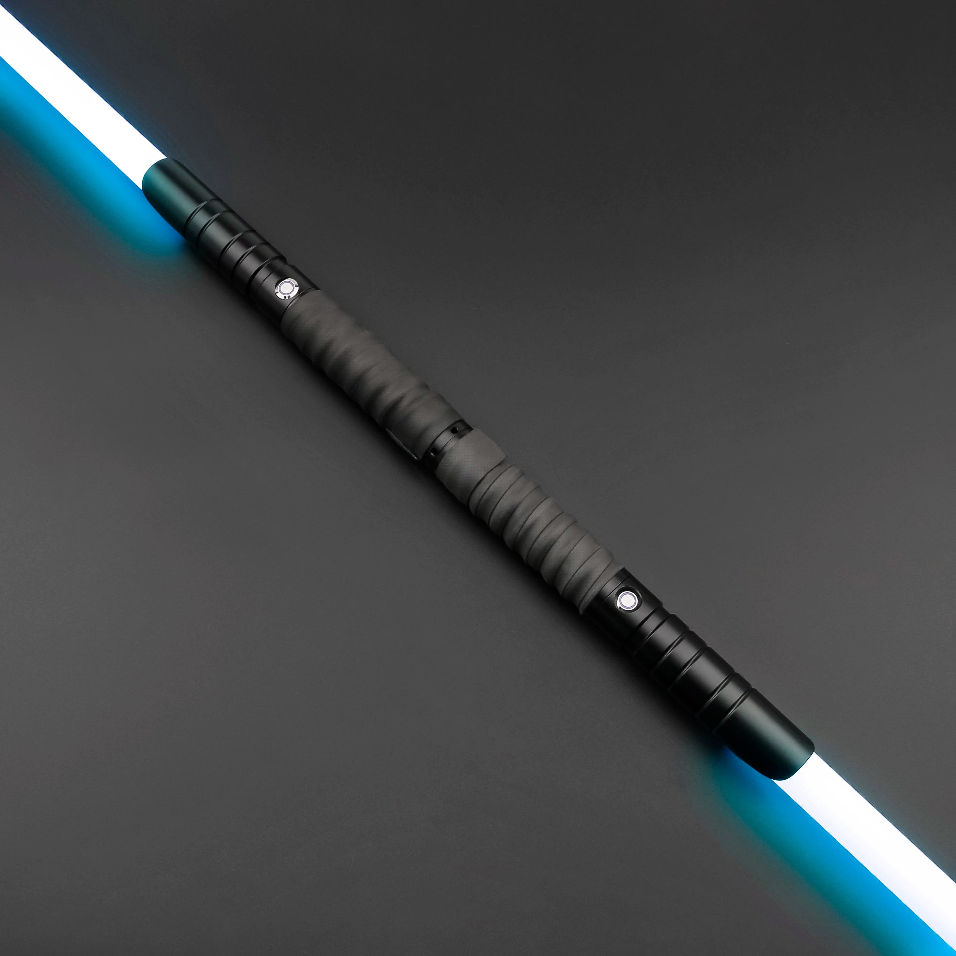 TXQSABER Double Heavy Dueling Lightsaber Smooth Swing Laser Sword Metal Hilt with Strap Blaster Force Jedi Training Cosplay Kids