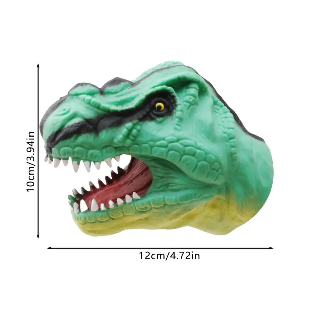 Dinosaur Hand Puppet Glove Soft Rubber Triceratops Shark Model Children Simulation Animal Animation Puppet Toy Boy Birthday Gift