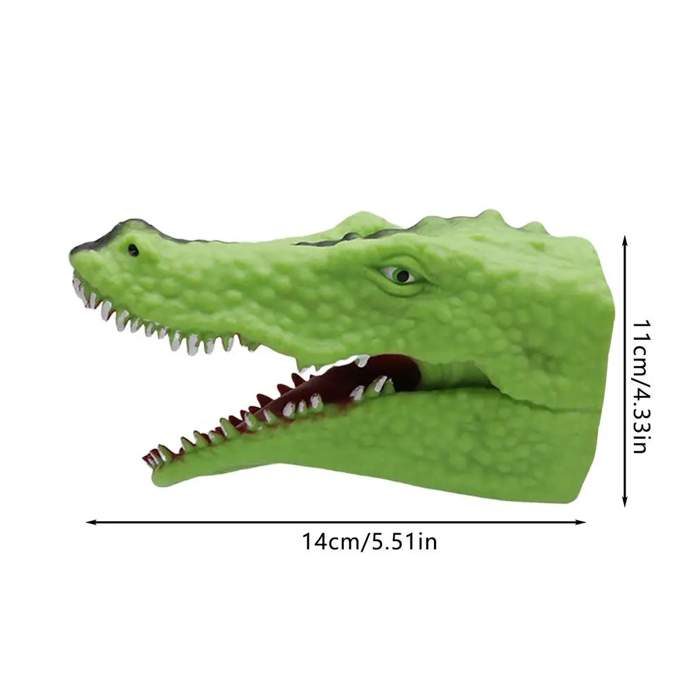 Dinosaur Hand Puppet Glove Soft Rubber Triceratops Shark Model Children Simulation Animal Animation Puppet Toy Boy Birthday Gift