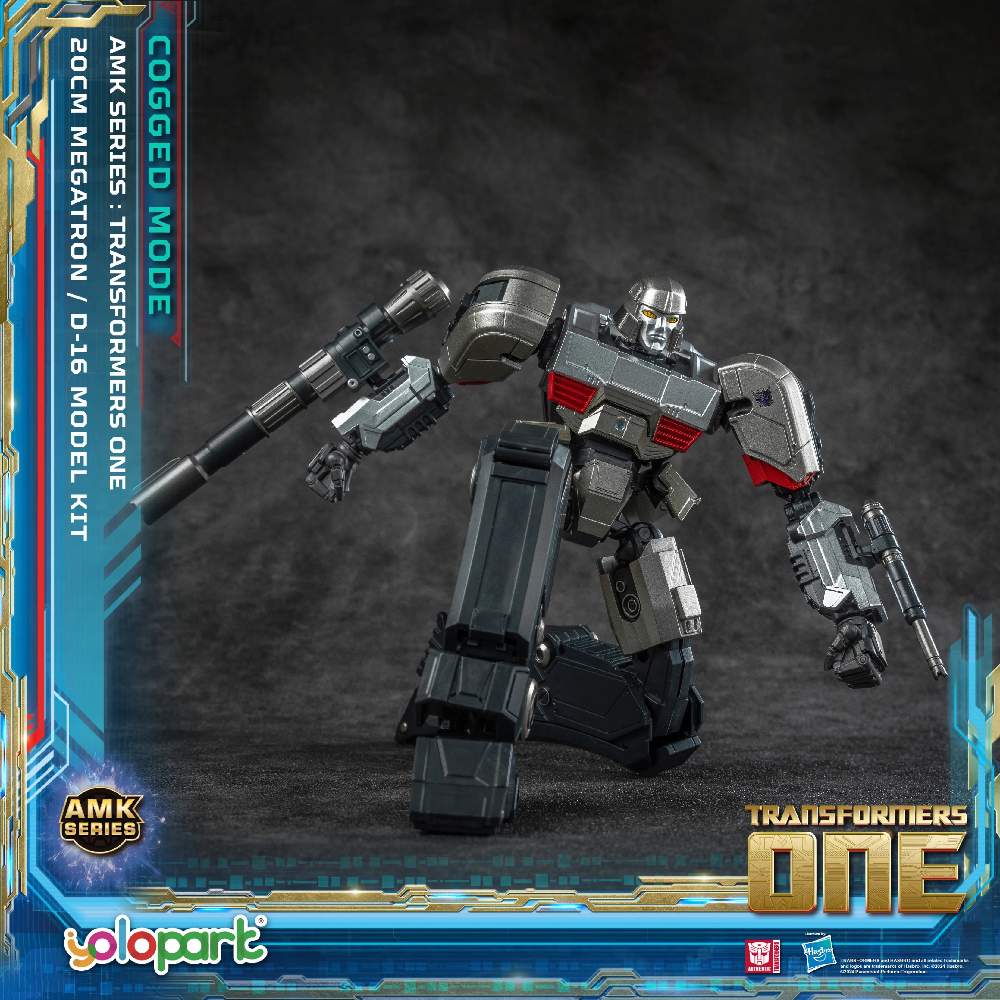 YOLOPARK Transformers One Toy Megatron Cogged Toy Mode,7.87 Inch Highly Articulated No Converting Model Kit