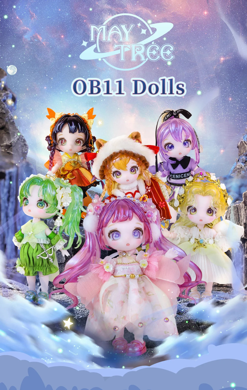 ICY DBS Dream Fairy Maytree OB11 doll 13 ball joint body constellation series Collectible Cute Animal 13cm SD gift BJD