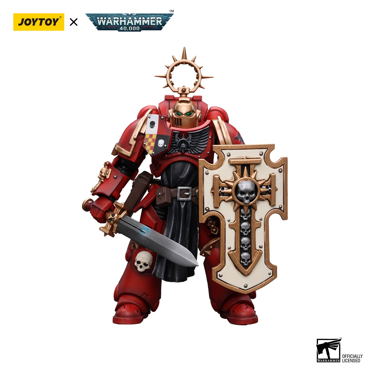 JOYTOY Warhammer 40K 1/18 Action Figure Primaris Space Marines Imperial Fists Bladeguard Veteran4PCS Anime Military Model