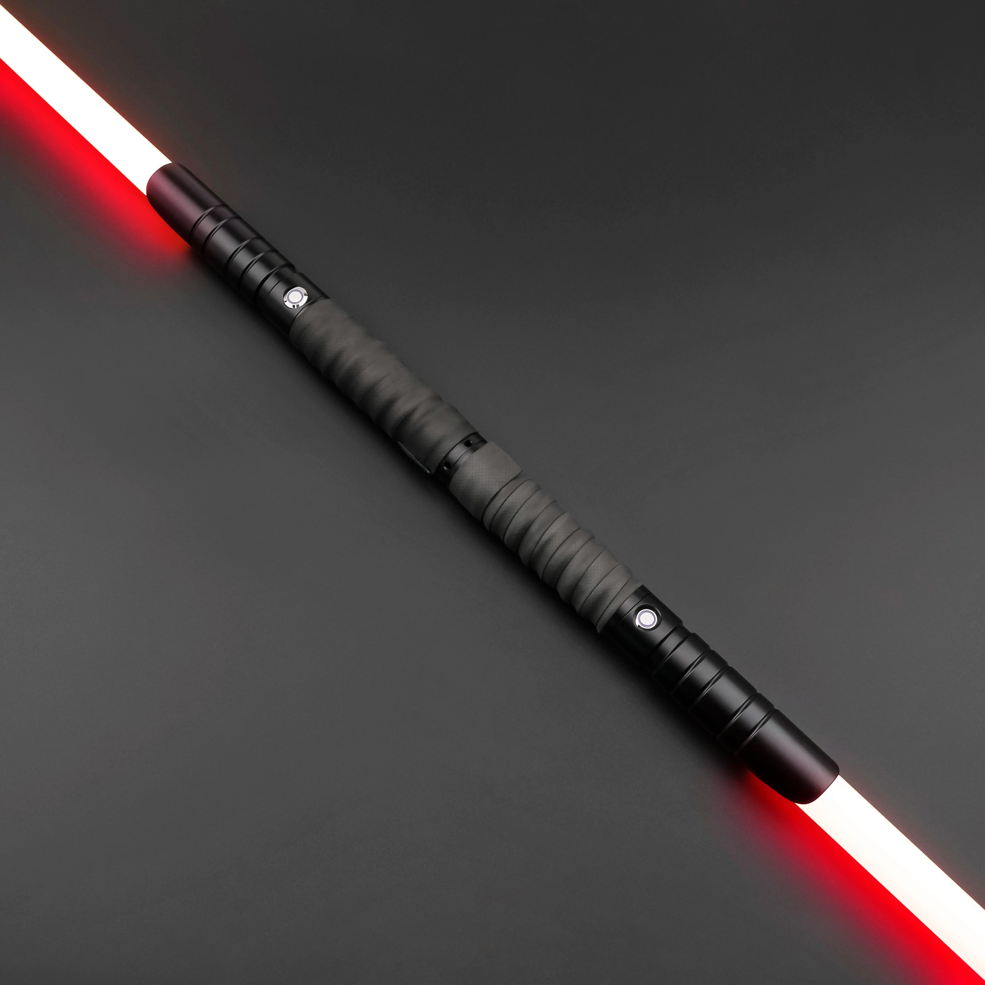 TXQSABER Double Heavy Dueling Lightsaber Smooth Swing Laser Sword Metal Hilt with Strap Blaster Force Jedi Training Cosplay Kids