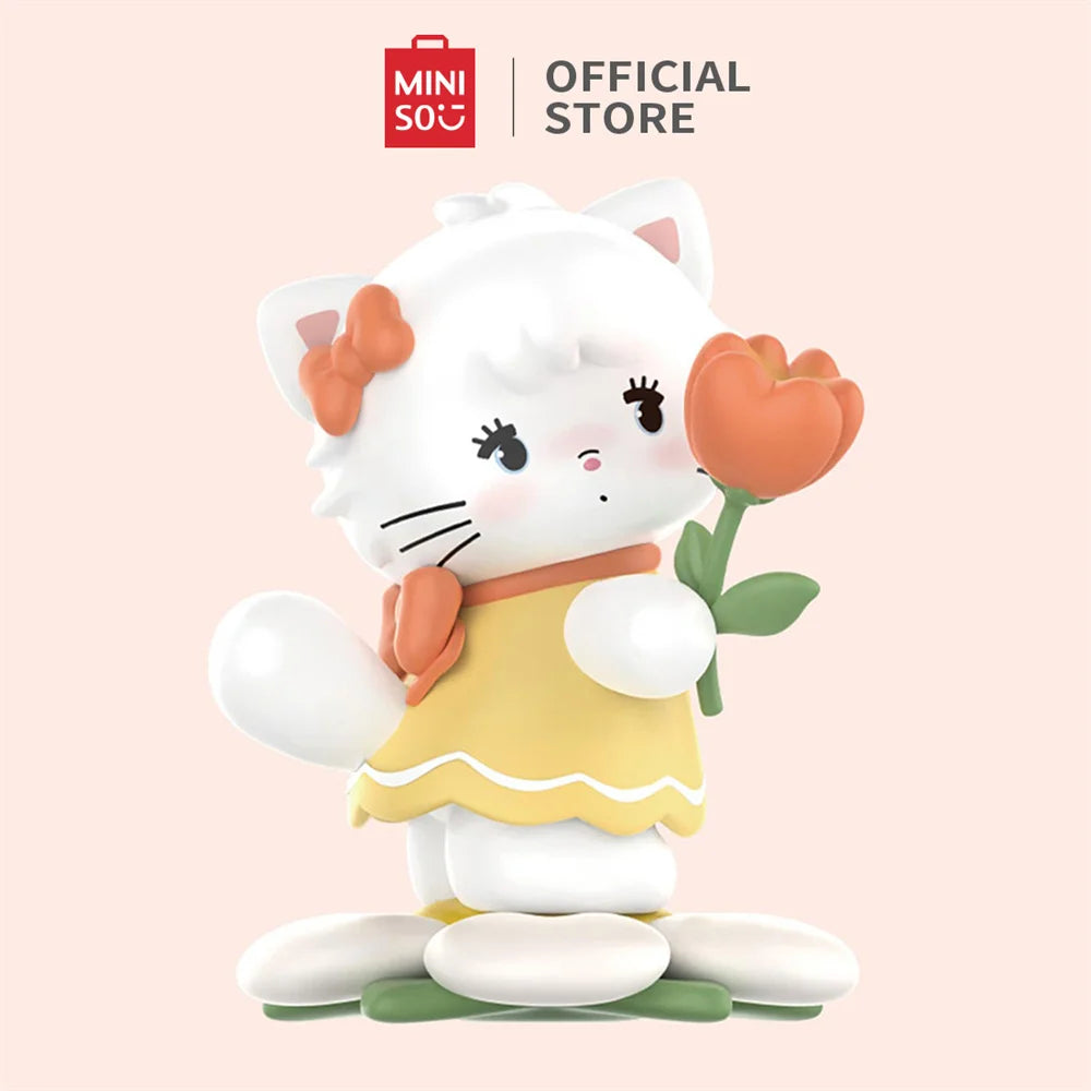 MINISO Mikko Flower Series Blind Box Figure Model Random Design Box Toy Collectible Toy for Home Decor Birthday Gifts