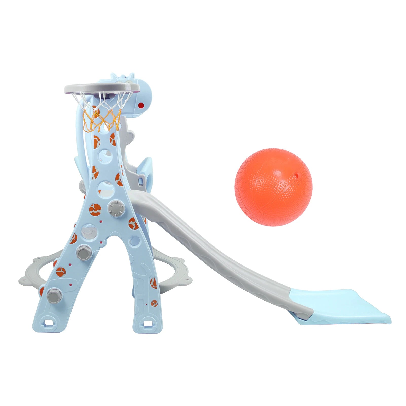 Children Play Slide Set Toddler Climber Swing Set with Basketball Hoop Outdoor Indoor Children Play Slide Set Climber Swing Set