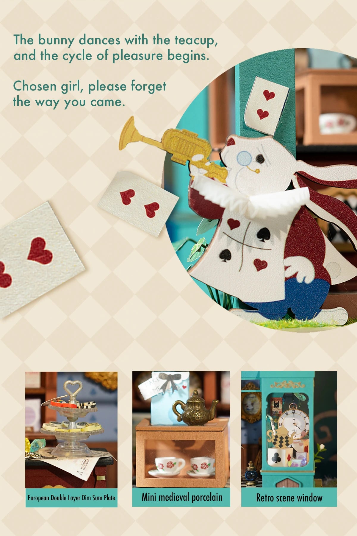 Robotime Rolife DIY Mystery Archives Bureau Decorative Ornament Kids Adult Miniature Fantasy Magic Doll House Wooden Kit Toy