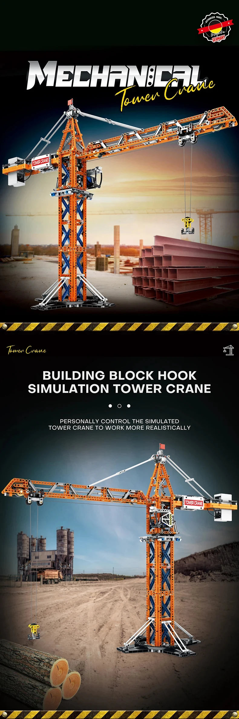 1288PCS Remote Control Tower Crane Building Blocks City Jib Crane Electric Technology RC Bricks Set Kids Play House Toys Gifts
