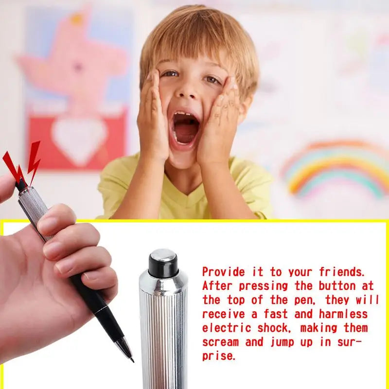 Novelty Utility Electric Shock Pen Creative Electric Shock Pen Toy ballpoint pen electric shock Fun Prank Trick Joke Gadget Toy