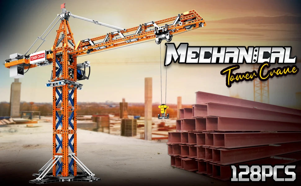 1288PCS Remote Control Tower Crane Building Blocks City Jib Crane Electric Technology RC Bricks Set Kids Play House Toys Gifts