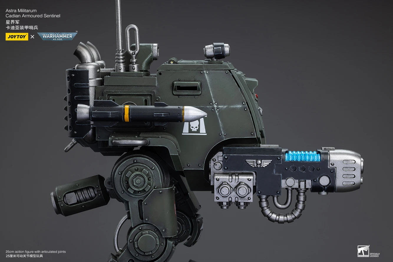 JOYTOY Warhammer 40k 1/18 Action Figure Astra Militarum Cadian Armoured Sentinel Anime Military Model