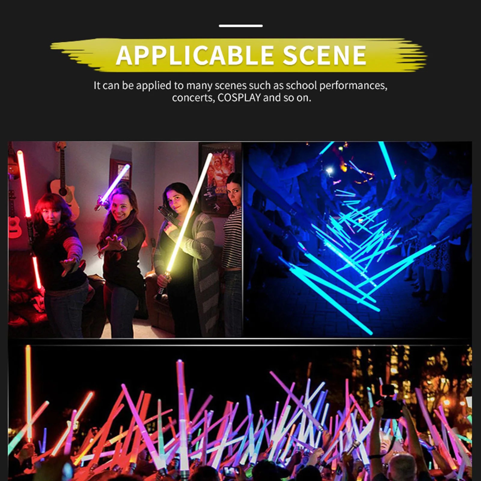 Flashing Lightsaber Lasers Swords Light Saber Kpop Lightstick Cosplay Toys Sound And Light For Boys Girls Gift Combat Cosplay
