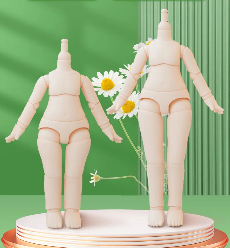 New 11cm 9.6cm YMY Body Doll Toys 1/12 Bjd OB11 White Skin Nude Dolls Body for Obitus,Molly, Gsc Stodoll Head Doll Accessories