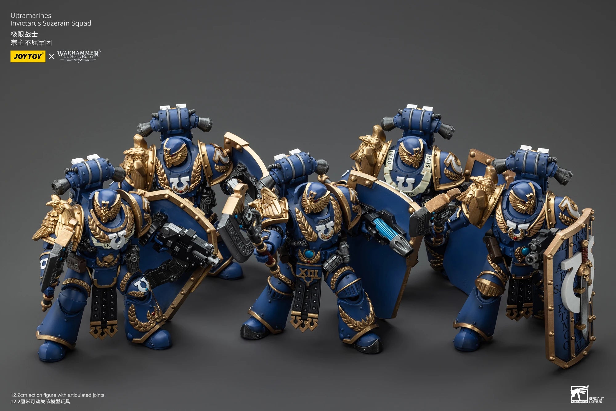 JOYTOY Warhammer 30K 1/18 Action Figures Ultramarines Invictarus Suzerain Squad Suzerain 5PCS Model Anime Military Model