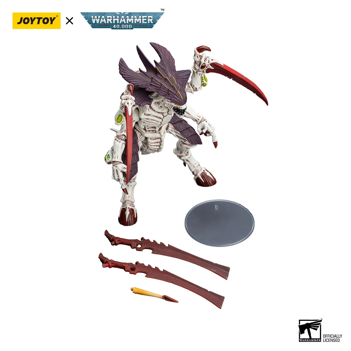 JOYTOY Warhammer 40k 1/18 Action Figures Anime 14.3cm Tyranids Hive Fleet Leviathan Tyranid Warrior with Boneswordg Model Toy