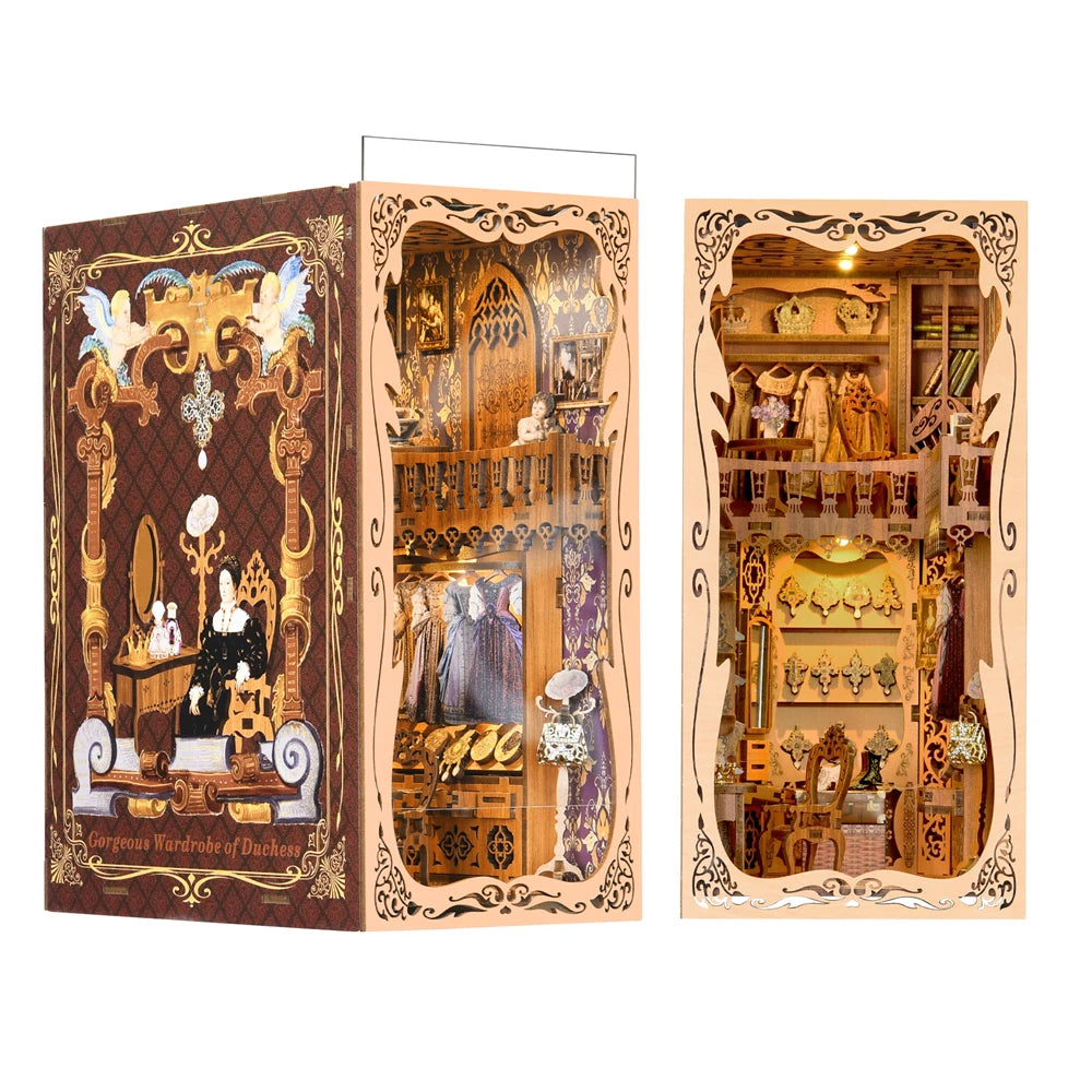 Book Nook Kit Apollo Bricks Space Exploration Model Build 3D Wooden Puzzle DIY Bookshelf Miniatural Astrona Dollhouse Decoration