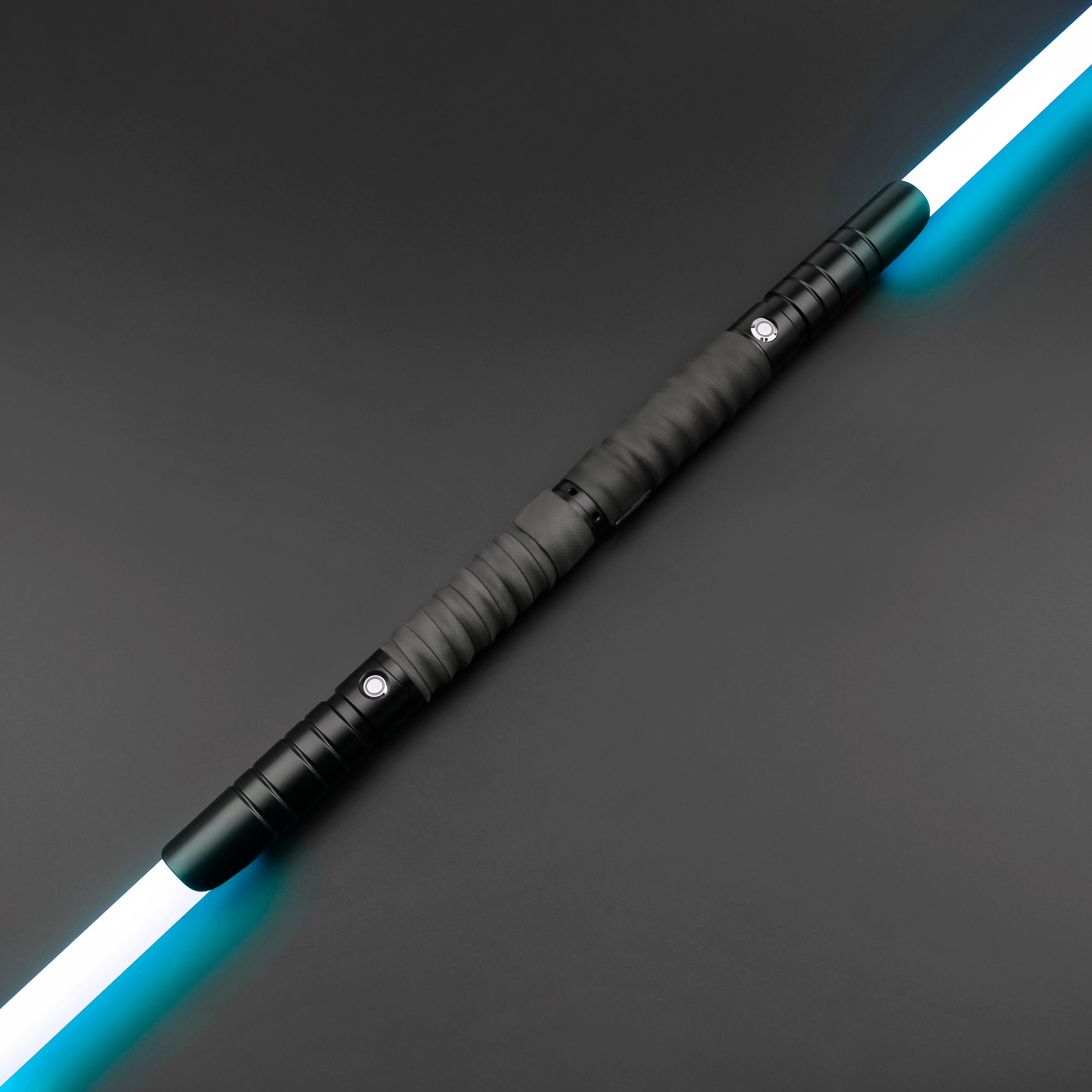 TXQSABER Double Heavy Dueling Lightsaber Smooth Swing Laser Sword Metal Hilt with Strap Blaster Force Jedi Training Cosplay Kids