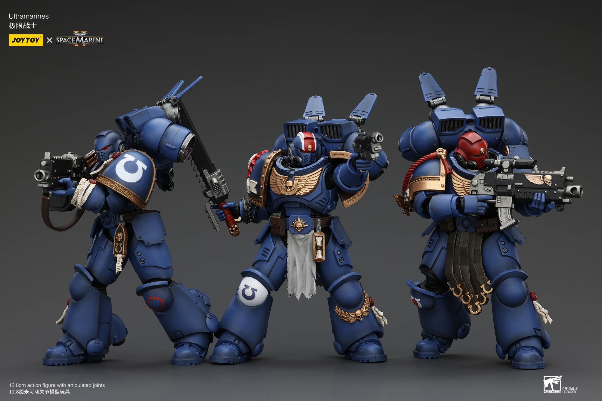 JOYTOY Warhammer 40,000 1/18 Action Figures Ultramarines Lieutenant Titus&Sergeant Gadriel&Brother Chairon Model