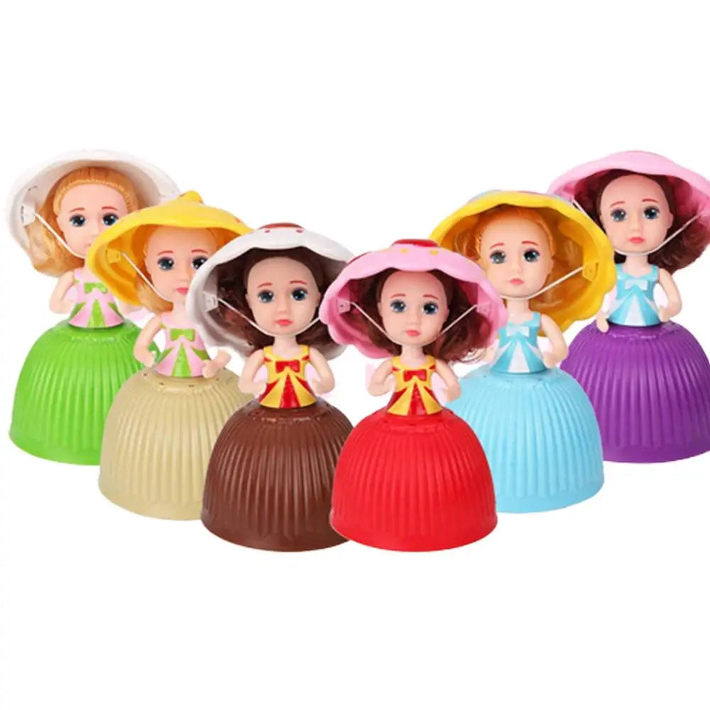 12PCS/Set Mini Beautiful Cake Dolls Toys Surprise Cupcake Princess Dolls Toys Game Funny Game Gifts For Children Skirt Can Flip