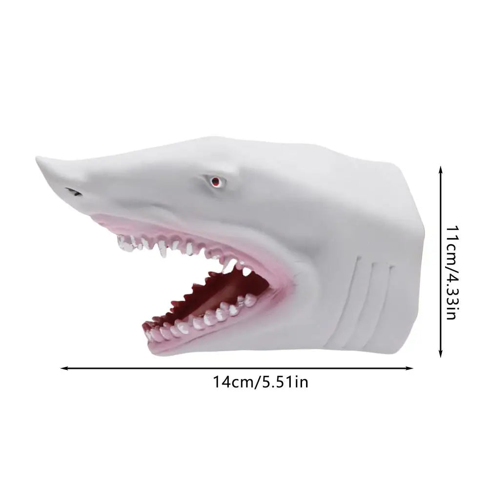 Dinosaur Hand Puppet Glove Soft Rubber Triceratops Shark Model Children Simulation Animal Animation Puppet Toy Boy Birthday Gift