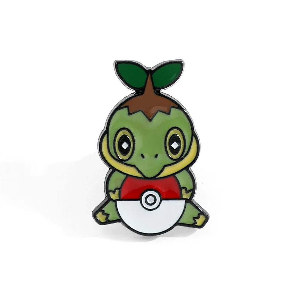 Anime Pokemon Enamel Pin Kawaii Poke Ball Pikachu Squirtle Charmander Metal Badge Brooch Jacket Jeans Lapel Pin Toys Accessories