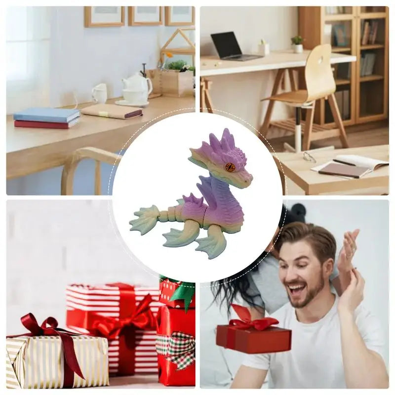 3d Printed Dragon Fidget Dragon Fidget Toy Mythical Pieces Articulated Dragon Toy For Birthday Home Decoration Executive Desk