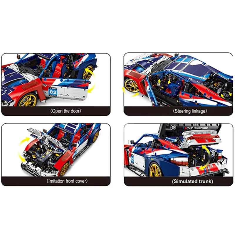 Technical MOC JD040 Sportscar Hypercar Super Sports Racing Car Model 4556PCS Building Blocks Brick Puzzle Toys for Kids Gift