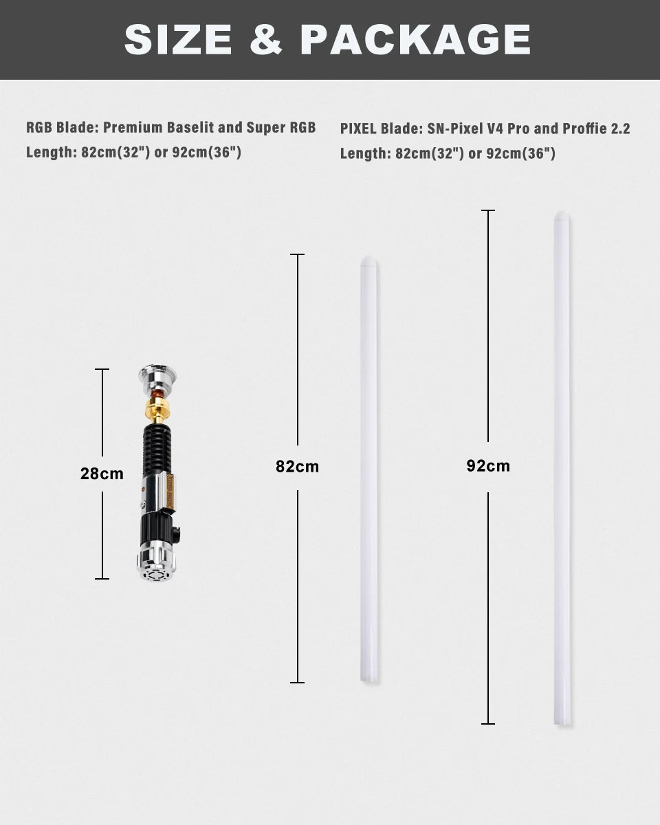 TXQSABER Kenobi OBI-Wan EP3 Lightsaber SNV4PRO Skywalke Laster Combat Proffie JEDI 16sound Blaster Smooth Swing Metal Light Gift