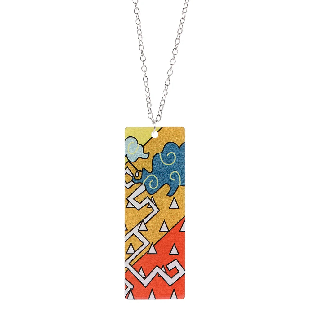 Anime Demon Slayer Necklace Kamado Tanjirou Agatsuma Zenitsu for Women Men Cartoon Pendant Neck Chain Jewelry Accessories Gifts