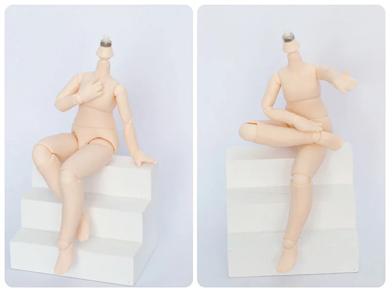 New Big 1/8BJD Body White Skin Ball Joint Body Doll Accessories Boy Girl Toy for BJD GSC doll head
