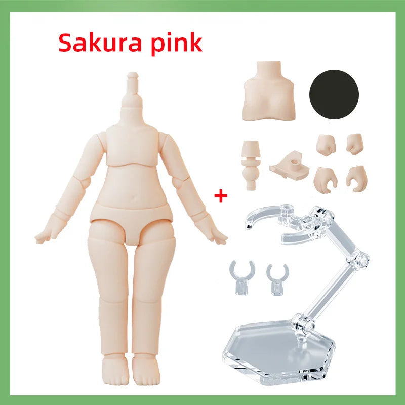 New 11cm 9.6cm YMY Body Doll Toys 1/12 Bjd OB11 White Skin Nude Dolls Body for Obitus,Molly, Gsc Stodoll Head Doll Accessories