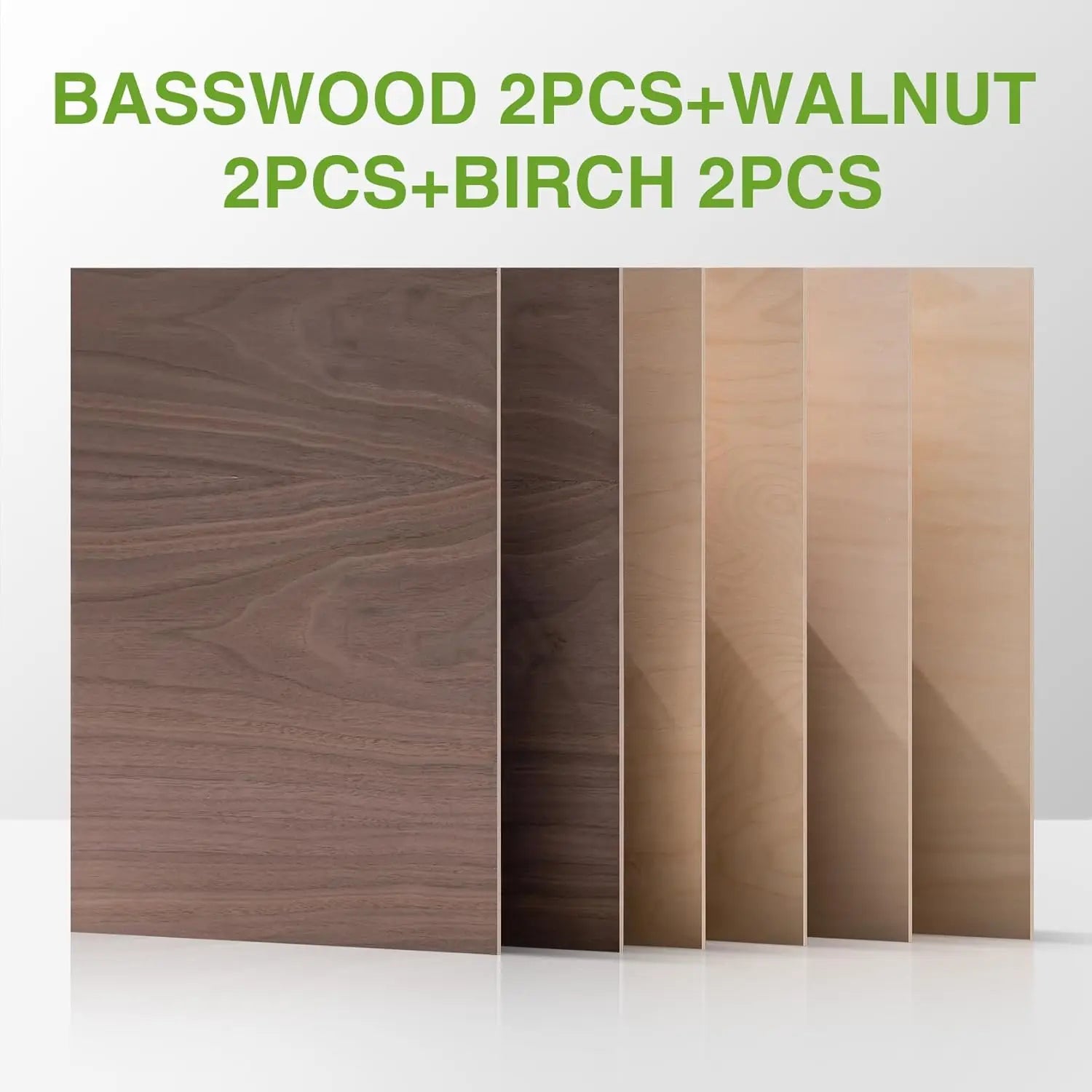 Robotime 6 Pack Maple Plywood 1/8 12x12x1/8inch 3mm Wood Sheets Thin Unfinished Maple Plywood for Laser Cutting and Engraving