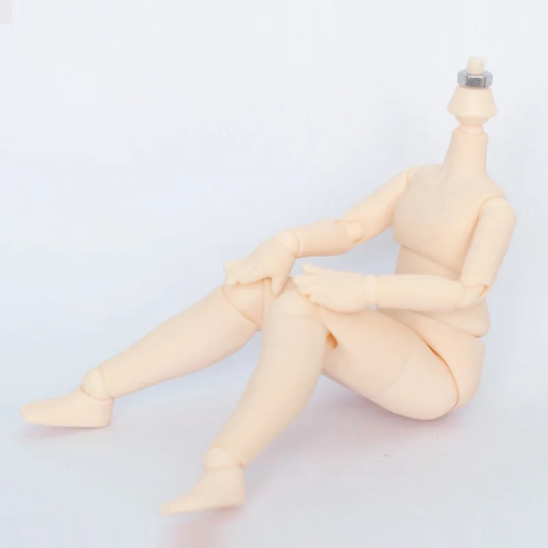 New Big 1/8BJD Body White Skin Ball Joint Body Doll Accessories Boy Girl Toy for BJD GSC doll head