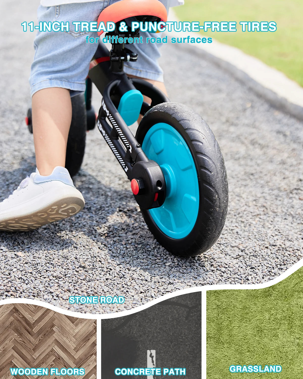 UBRAVOO Tiny Scout Balance Bike 3 4 5 Years , 4-in-1 with Optional Support Wheels and Pedals, Saddle Height Adjustable,JL102