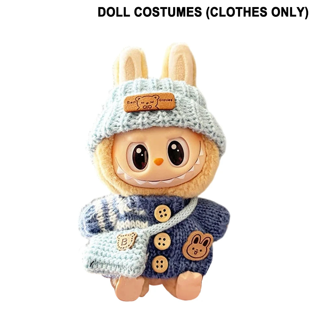 Labubu Plush Doll Clothes Kawaii Doll Clothes Doll Little Clothes Cartoon Cute Clothes Dolls Accessories Christmas Gift
