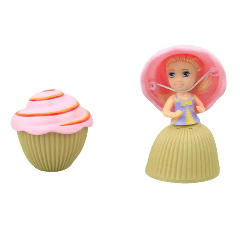 12PCS/Set Mini Beautiful Cake Dolls Toys Surprise Cupcake Princess Dolls Toys Game Funny Game Gifts For Children Skirt Can Flip