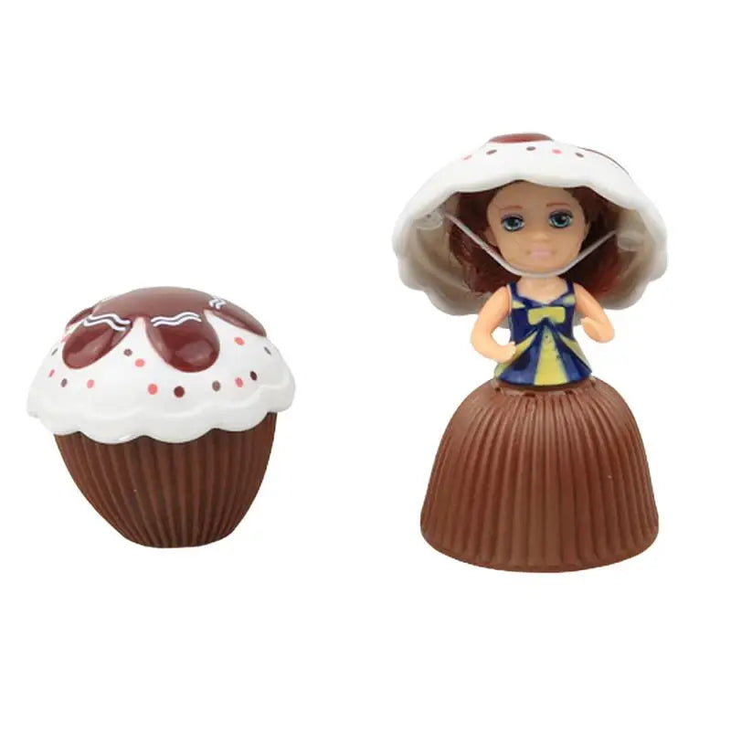 12PCS/Set Mini Beautiful Cake Dolls Toys Surprise Cupcake Princess Dolls Toys Game Funny Game Gifts For Children Skirt Can Flip