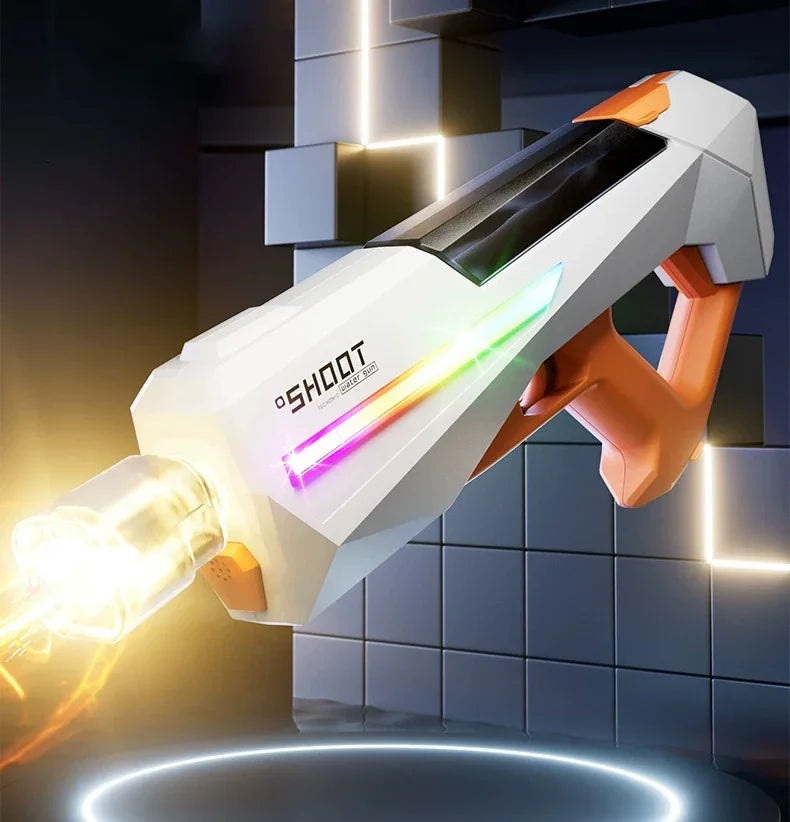 Fully Automatic Fire Electric Water Gun Toy Summer Outdoor With LED Lights , Adult Pool Battle Shooting Toy Water Gun Boy Gift