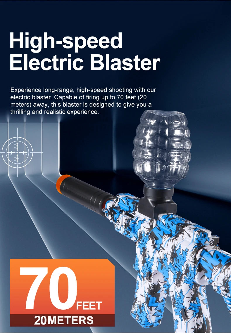M416 Electric Gel Ball Blaster Toy Gun, Rechargeable & Reusable, Automatic Outdoor Toys for Team Activities, Perfect Gift for Bi