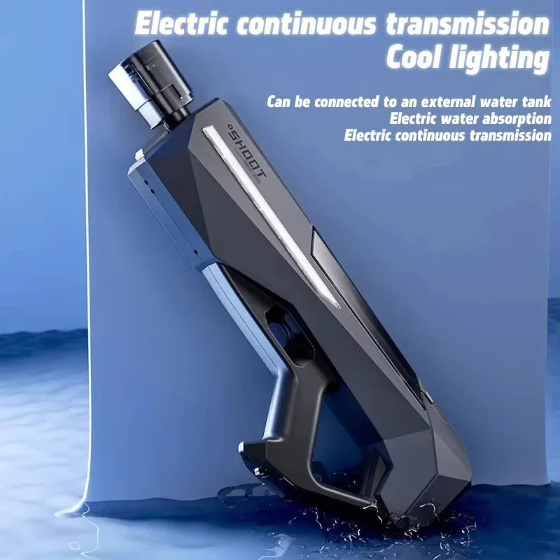 Fully Automatic Fire Electric Water Gun Toy Summer Outdoor With LED Lights , Adult Pool Battle Shooting Toy Water Gun Boy Gift