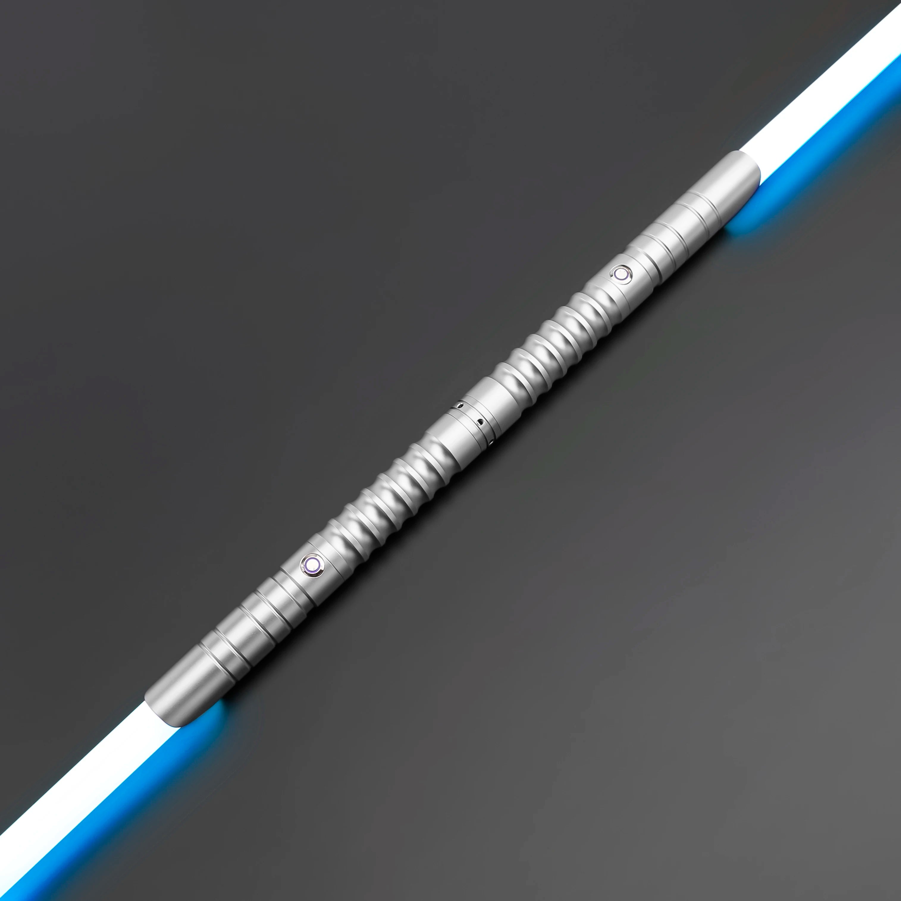 TXQSABER Double Heavy Dueling Lightsaber Smooth Swing Laser Sword Metal Hilt with Strap Blaster Force Jedi Training Cosplay Kids