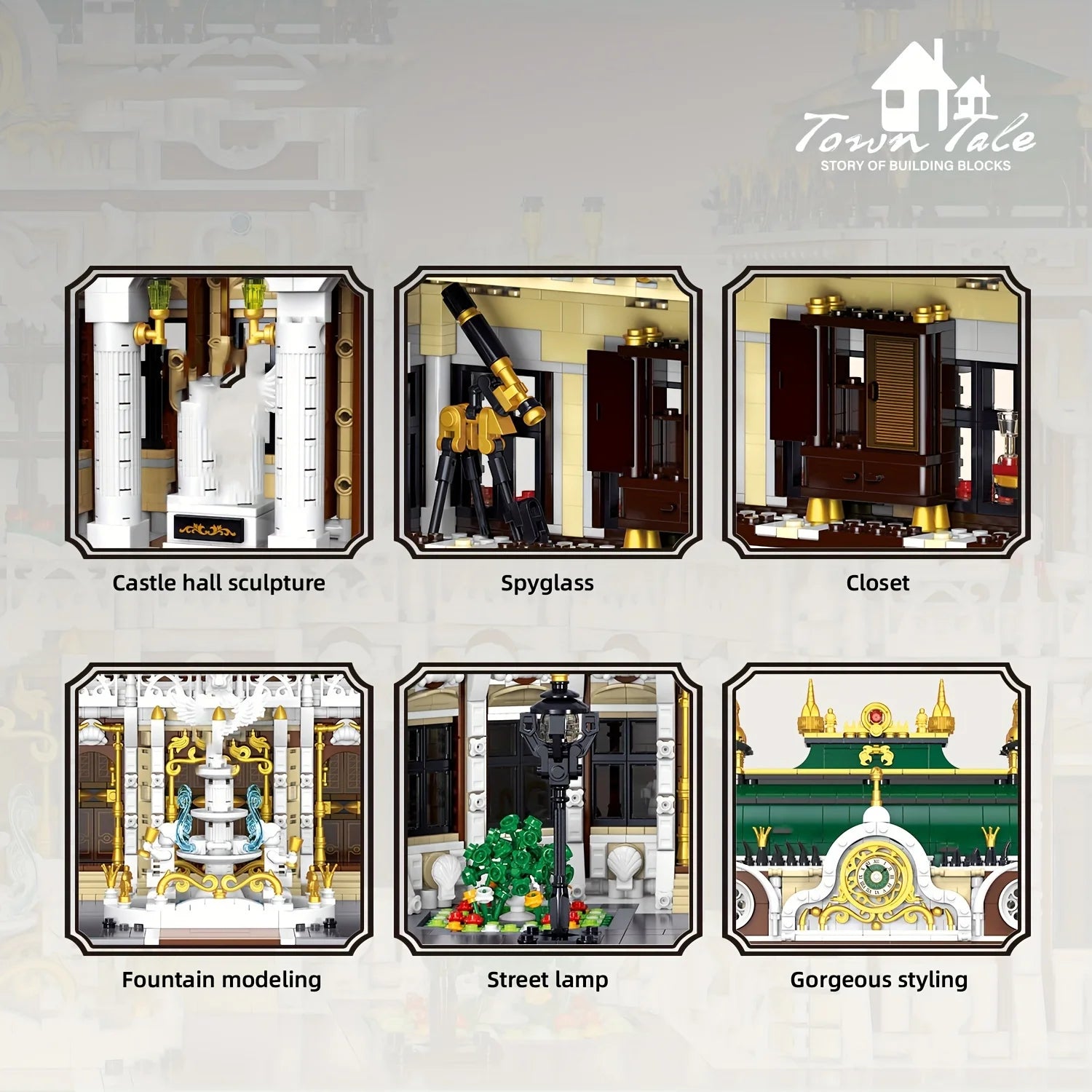 11930PCS Luxury Palace Building Blocks Street View Model MOC Small Particle Assembly Brick Toys Ideal Holiday Birthday Gifts