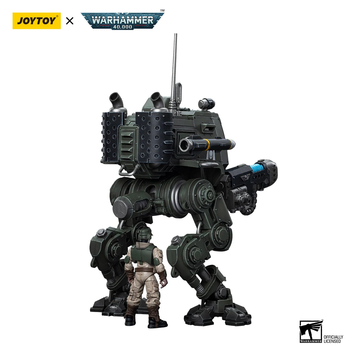 JOYTOY Warhammer 40k 1/18 Action Figure Astra Militarum Cadian Armoured Sentinel Anime Military Model