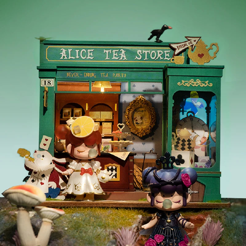 Robotime Rolife DIY Mystery Archives Bureau Decorative Ornament Kids Adult Miniature Fantasy Magic Doll House Wooden Kit Toy