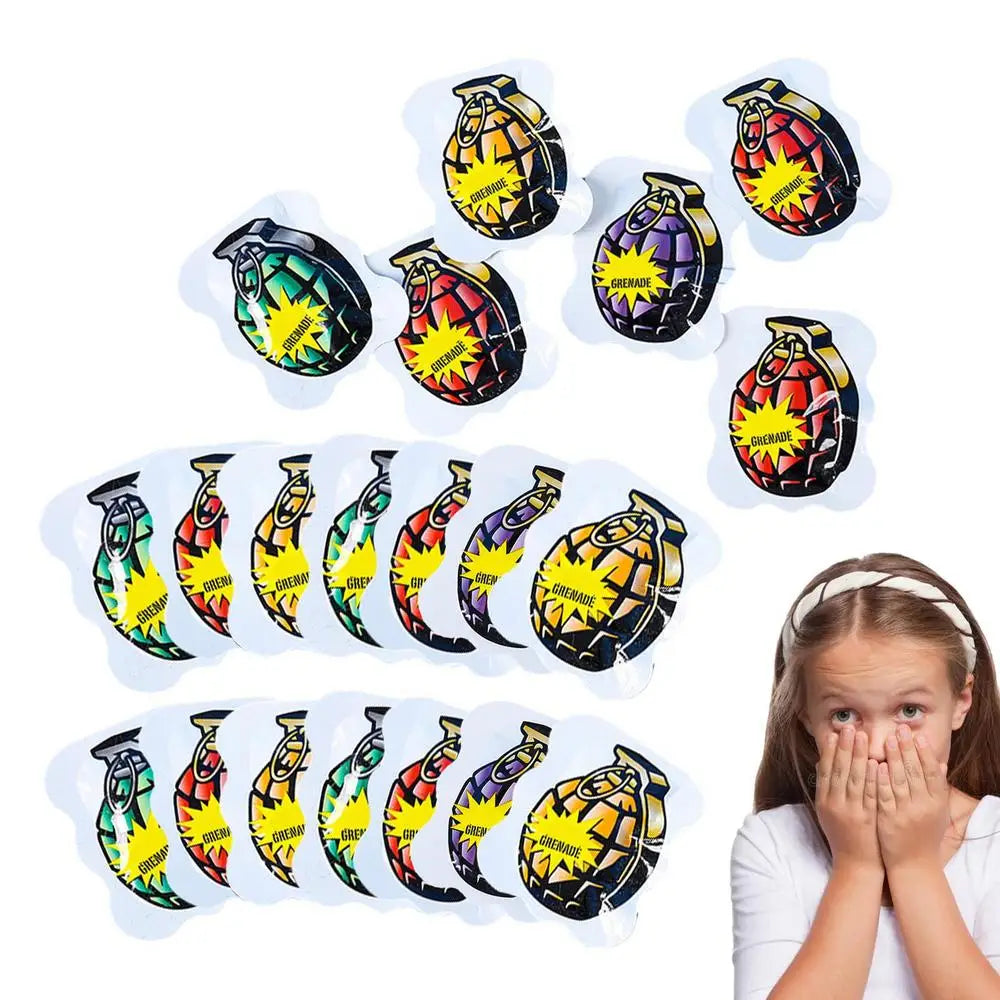 20pcs Funny Fart Bombs Bag Stink Bombs Explosions Smelly Sachet Vocalize Toy Practical Jokes Fake Bombs Toy Gag Funny Toy
