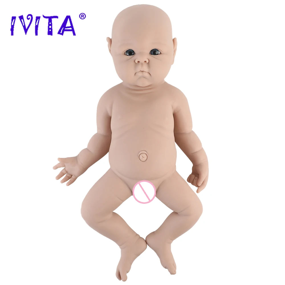 IVITA Silicone Reborn Baby Doll Unpainted Realistic Lifelike Girl Toy for Children Wholesale Lifelike Bebe Dolls