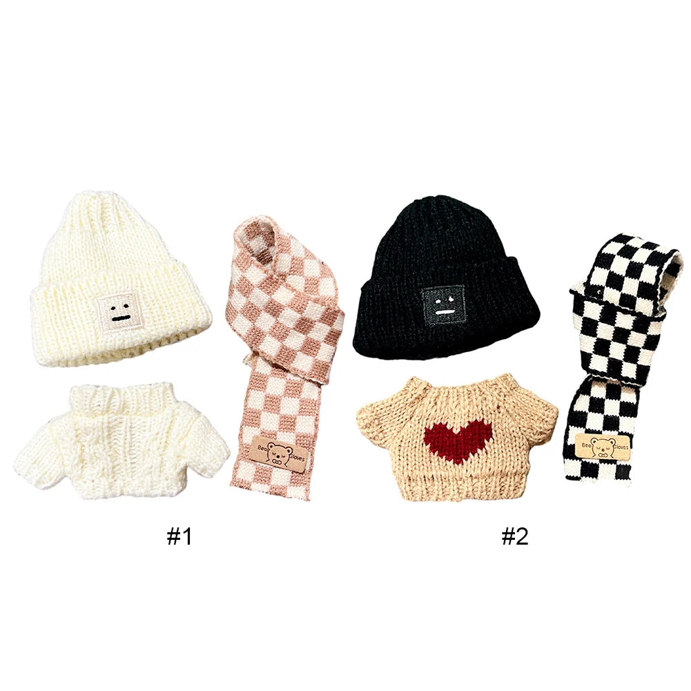 17cm Kawaii Labubu Plush Doll'S Clothes Outfit Accessories Decorative Plushies Soft Cartoon DIY Animal Toy Costume for Gift