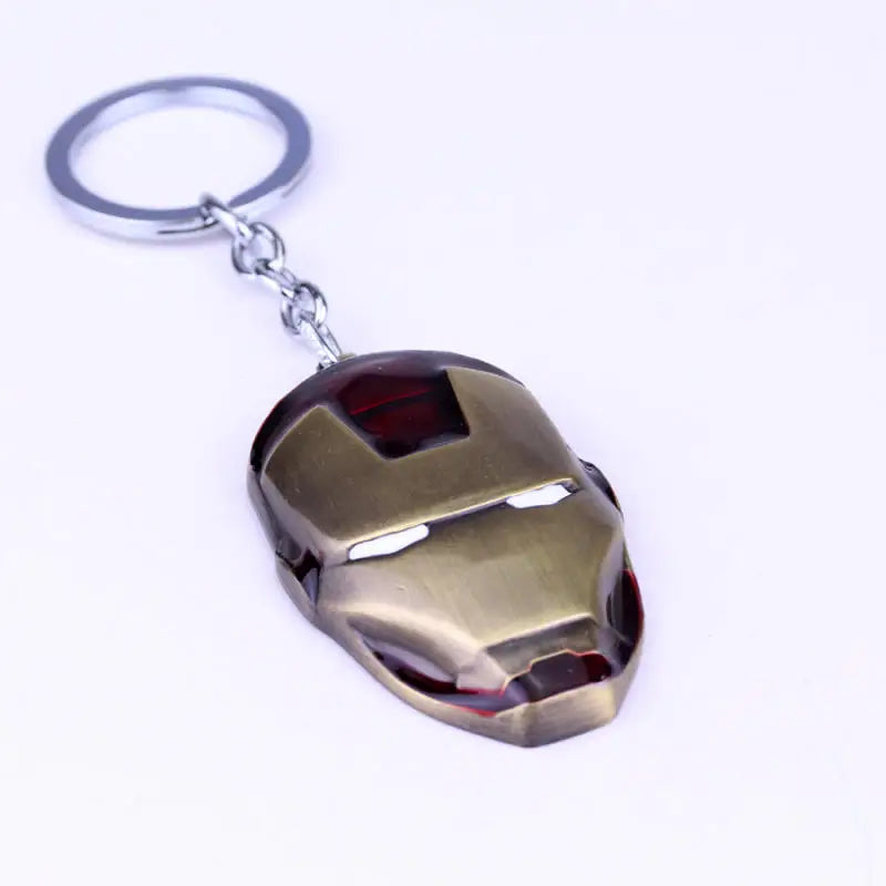 Marvel Avengers Keychain Superhero Iron Man Helmet Metal Pendant Keyring Car Backpack Key Holder Trend Jewelry Accessories Gifts