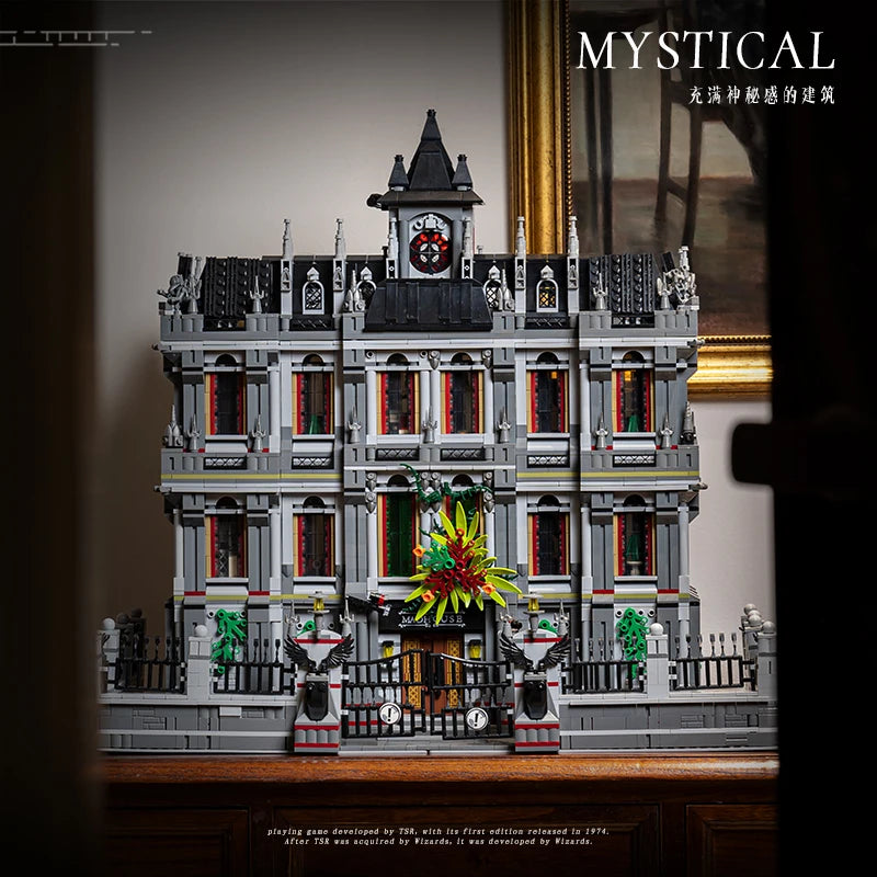 7499PCS Lunatic Hospital Building Blocks Street View Architecture Display Model High Difficulty Assemble Toys Gift for Adult Kid