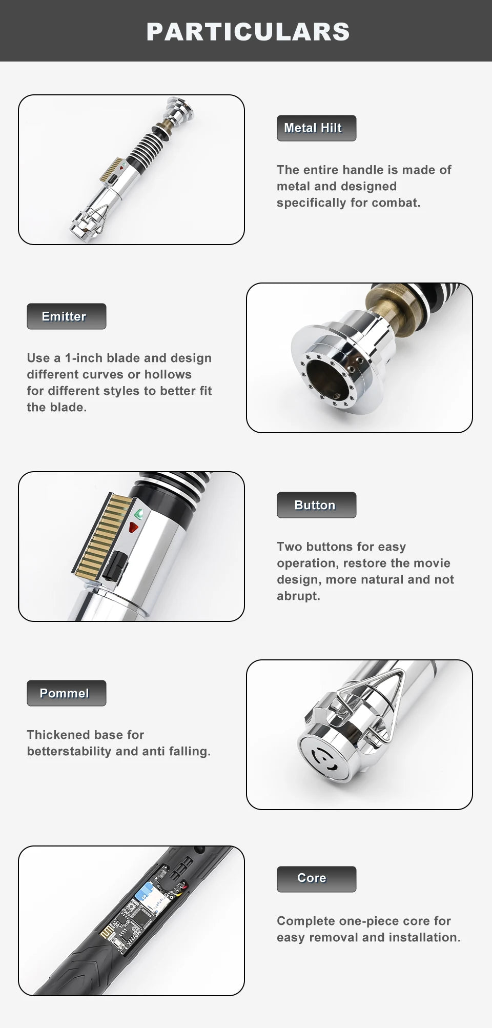 TXQ LUKE Skywalker 5-4 Stars Lasers Combat Lightsaber Proffie Smooth Swing Blaster Metal Toys Cosplay Gift Juguetes lightstick