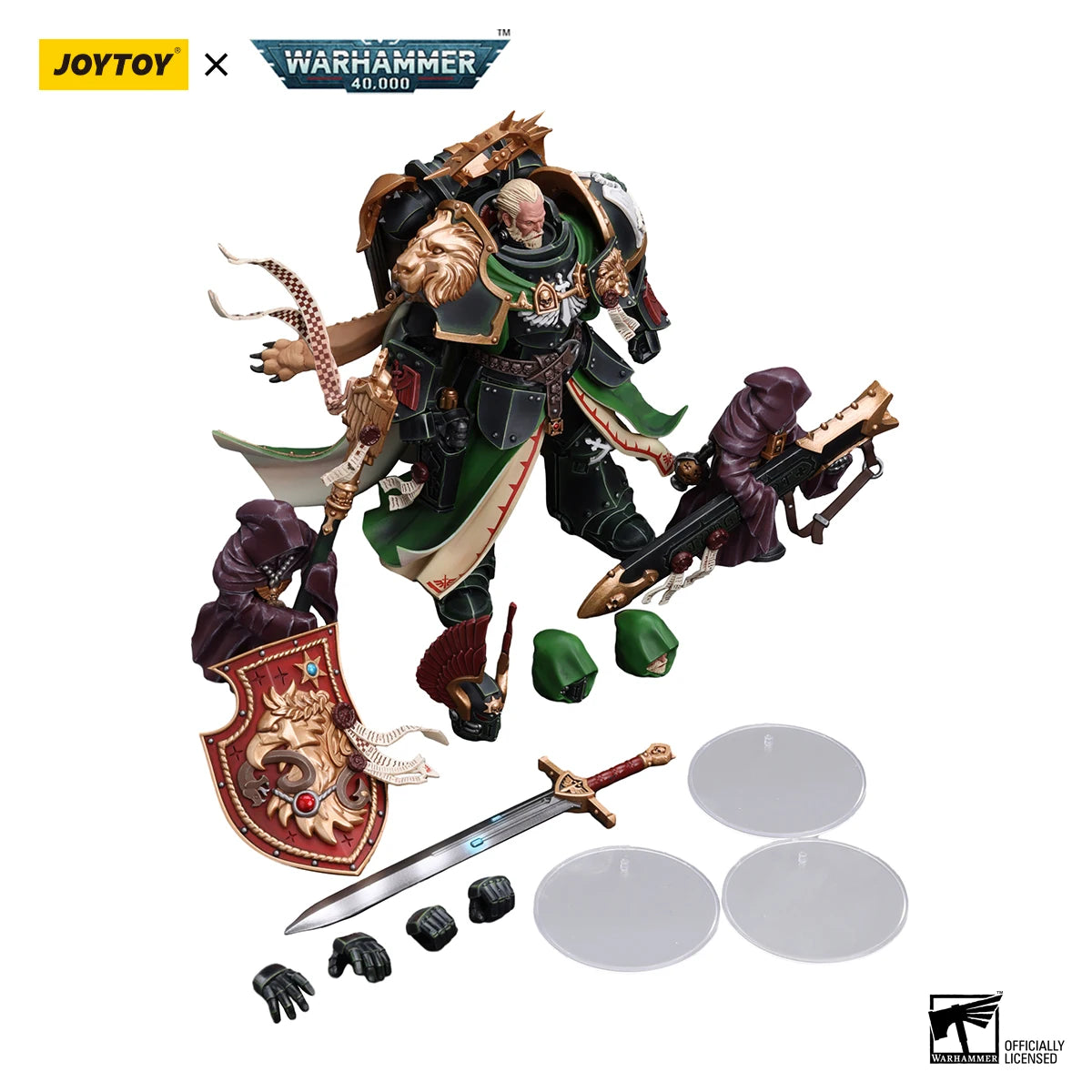 JOYTOY Warhammer 40k 1/18 Action Figure Dark Angels Primarch Lion Jonson Anime Toys Christmas Gift
